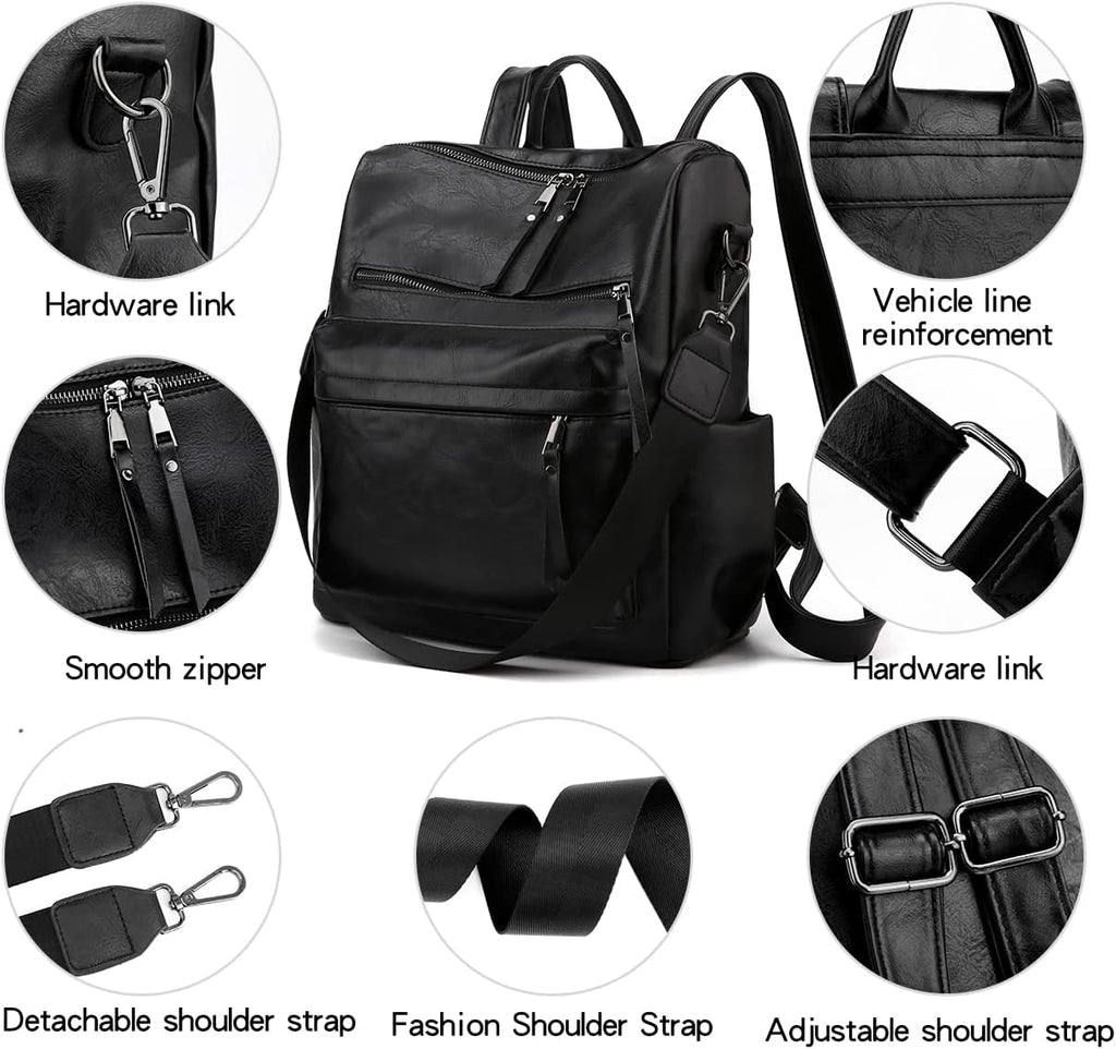Women'S Fashion Backpack Purse Multipurpose Design Convertible Satchel Handbags Shoulder Bag Travel Bag