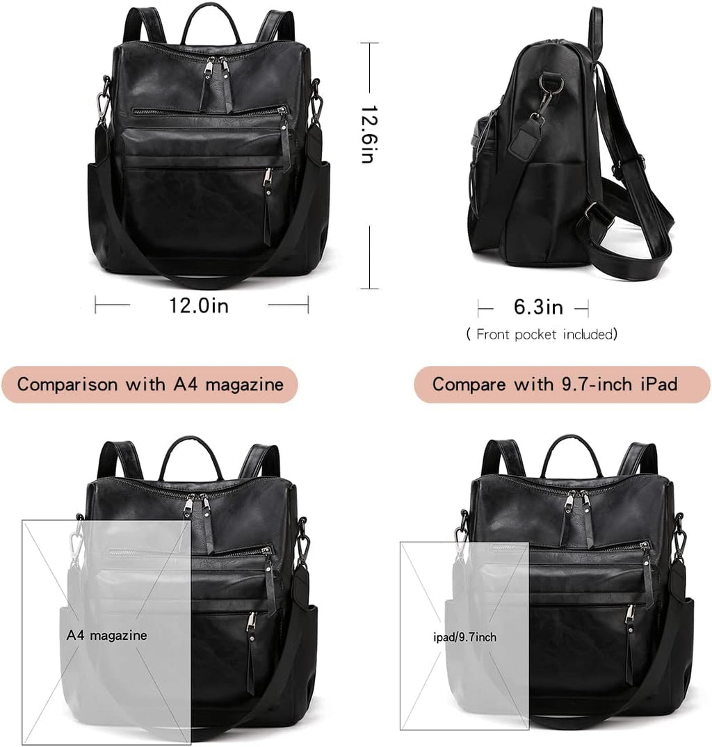 Women'S Fashion Backpack Purse Multipurpose Design Convertible Satchel Handbags Shoulder Bag Travel Bag