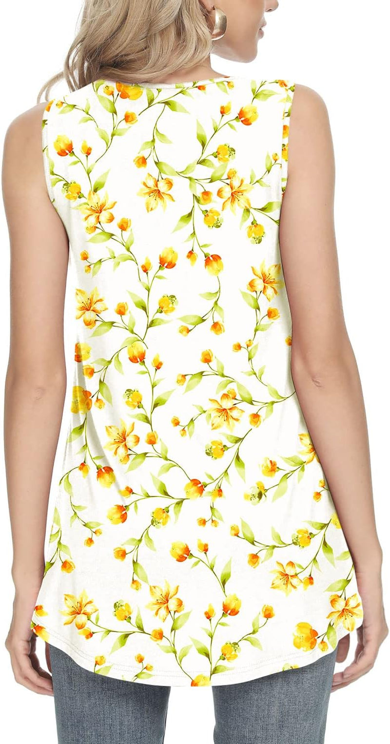 Women'S 2025 Summer Sleeveless Tank Vest Casual Ruffle Tunic Top Loose Comfy Blouse Tshirts